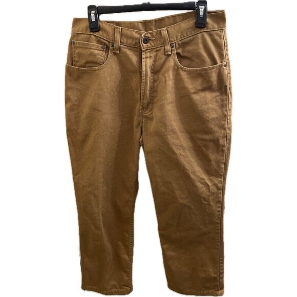L.L. Bean Other - Men’s L.L. Bean Work Jeans Denim Pants Brown Tan Size 32x26  OPG74 Cotton Vtg